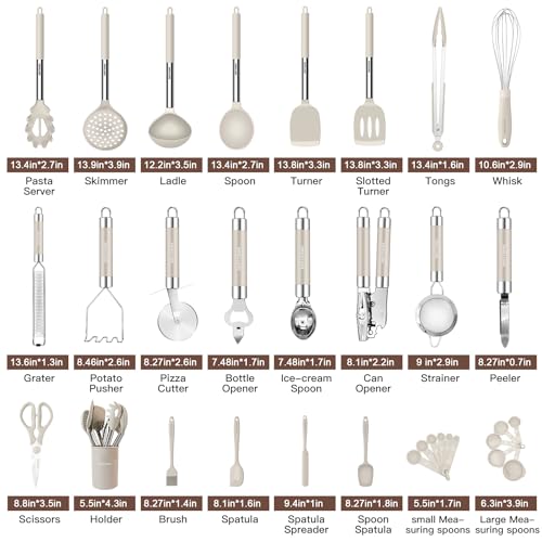 Kitchen Utensils Set (Khaki)