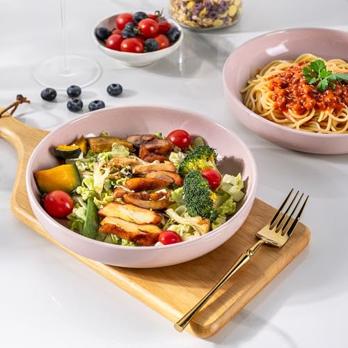8.75'' Large Ceramic Pasta Bowls (Cloud Pink(8.75inch))