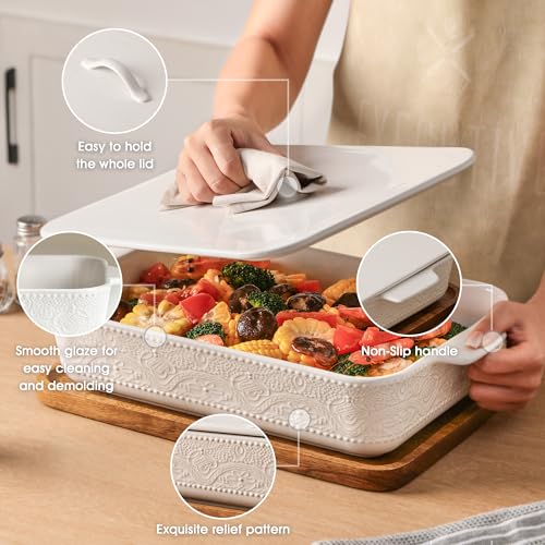 Casserole Dish with Lid (White)