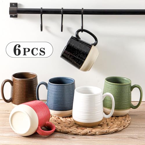 Ceramic Coffee Mugs Set of 6 (Colorful / Set of 6)