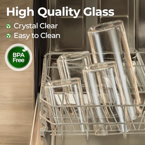 Glass Pantry Storage Containers (0.7 qt x 2 + 1.2 qt x 2 + 1.6 qt x 2)