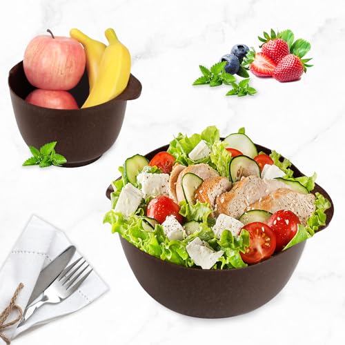4.5 Quart Large Plastic Mixing Bowls (Brown)
