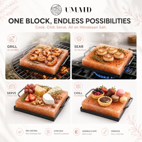 Himalayan Salt Block Cooking Plate 8x8x1.5