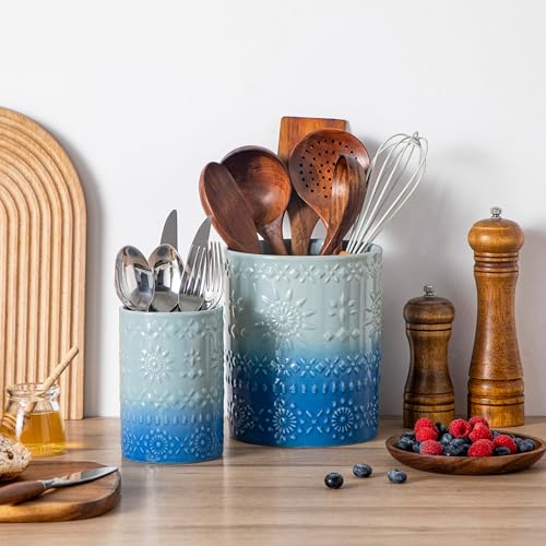 7.2"+5.4" Ceramic Utensil Holder Set of 2 (2 Count)