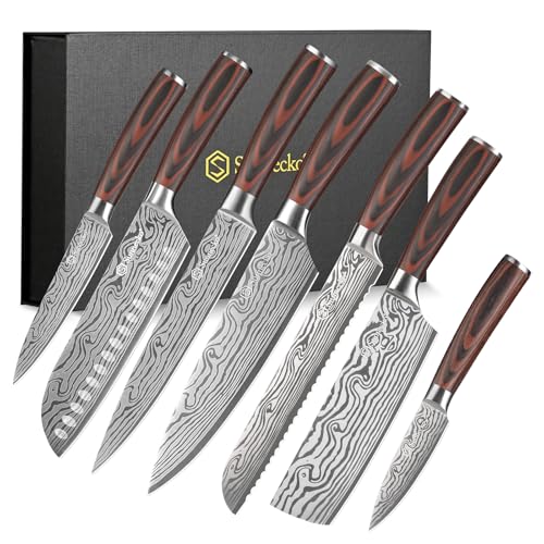 Kitchen Knife Set 7 Piece Chef Knife Set Professional High Carbon Stainless Steel (Set of 7)