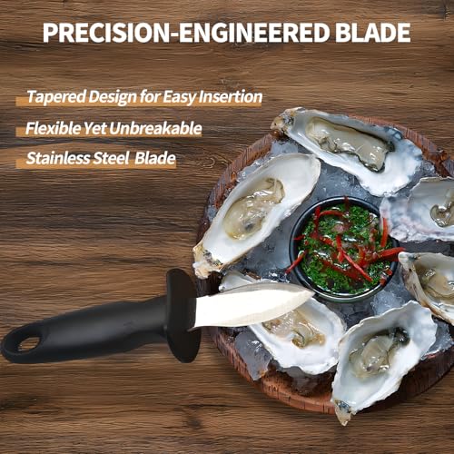 Oyster Knife Shucker Oyster Shucking Tool Perfect for Opening Clams (2 Pack)