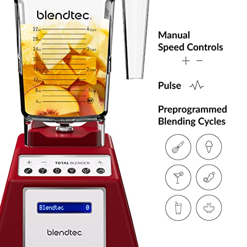 Total Classic Original Blender & 75 oz FourSide Jar (FourSide Jar Red)
