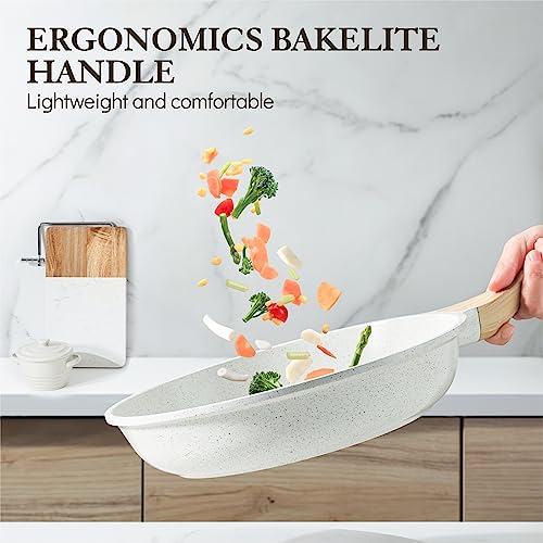 Nonstick Ceramic Frying Pan 12 (12 Inch / White)