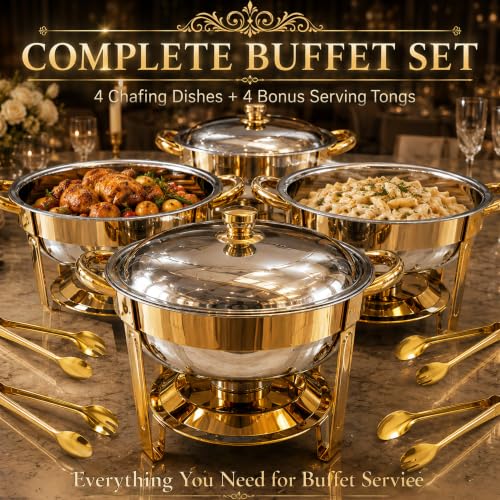 Chafing Dishes for Buffet (Gold)