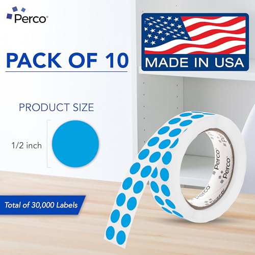 Light Blue Perforated Round Circle Dot Sticker 1 (Blue - Light / 0.5 Inch)