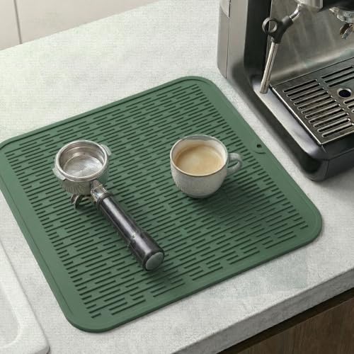Silicone Dish Drying Mat for Multiple Usage (Green / 18"L x 16"W)