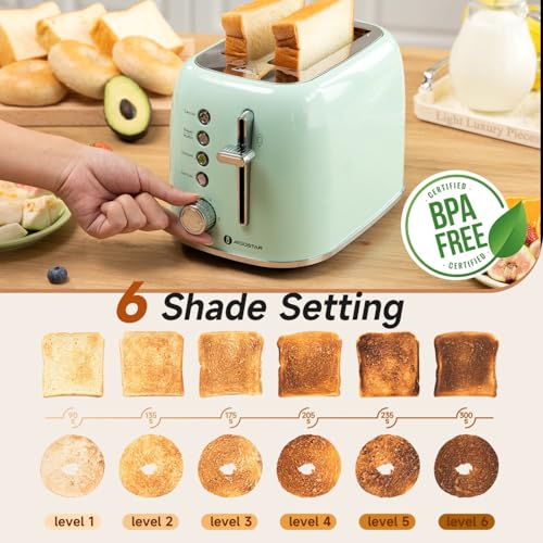 Toaster 2 Slice Retro Toaster Stainless Steel