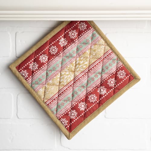 Pot Holders 100% Cotton Potholders (067 - Sofia / 8" x 8" (Pot Holder Pack of 1))