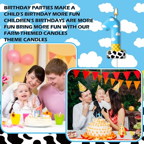 13PCS Toy Inspire Game Story Birthday Candles Set for Kids (Blue+White+Yellow+Black / 1)