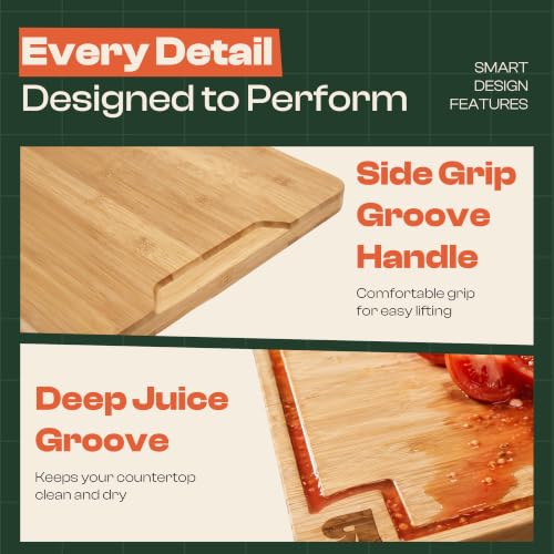 Extra Large Bamboo Cutting Board (30"L x 20"W)