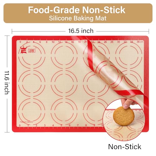 2 Pack Silicone Baking Mats (2PCS-RD)