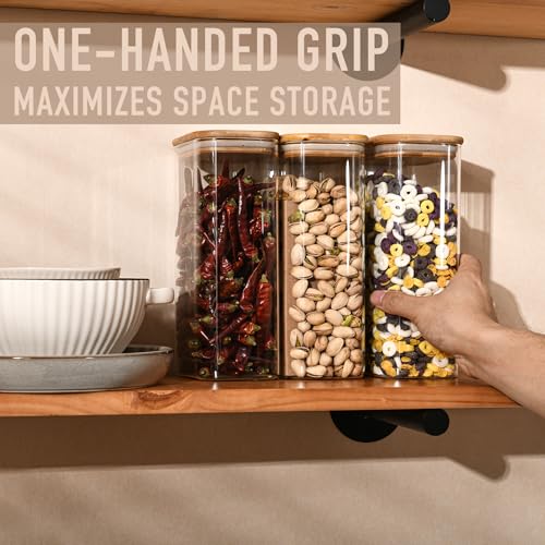 56oz 1.8Qt Rectangle Glass Storage Containers with Lids 3 (3 Count)