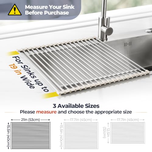 Roll Up Dish Drying Rack Over Sink