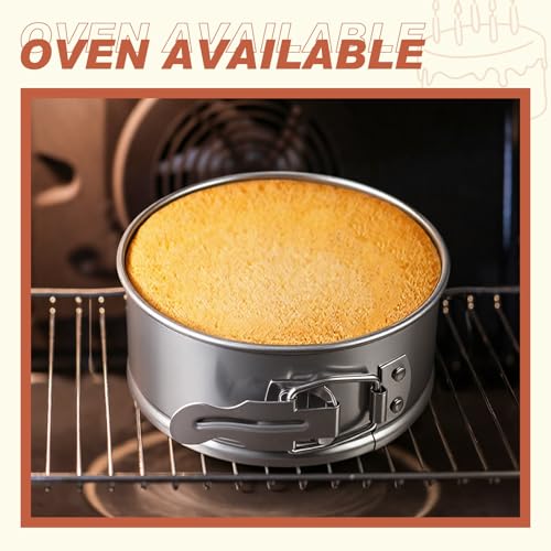 4 Pcs 4 Inch Stainless Steel Springform Pans Mini Cheesecake Pans (Light Silver / 4 Inch)