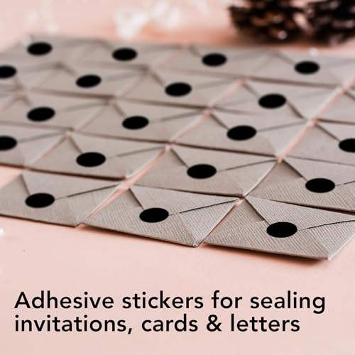 Black Round Circle Dot Sticker 1 (Black / 0.5 Inch)
