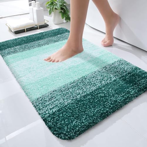 Small Bathroom Rugs 24x16 (24" X 16" / Blackish Green)
