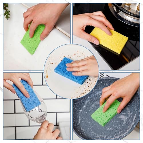 90 Pcs Sponges Bulk Sponges Kitchen Compressed Sponge (Light Color)