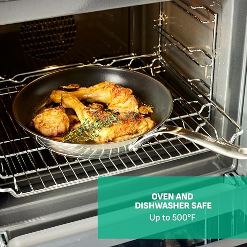 T Fal x Jamie Oliver Nonstick Coated Stainless Steel Pans 8"