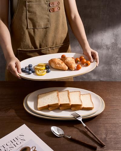Serving Platters Set of 3 Sizes (Matte White)
