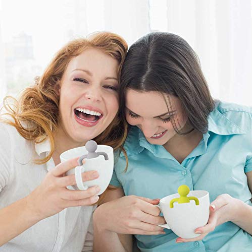 2 Pack Loose Leaf Tea Steeper Extra Fine Mesh (Grey+Green)