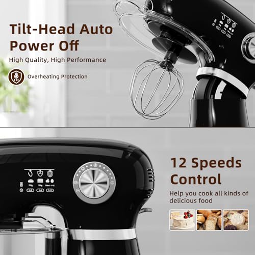 Stand Mixer 12 Speeds Tilt (Black)