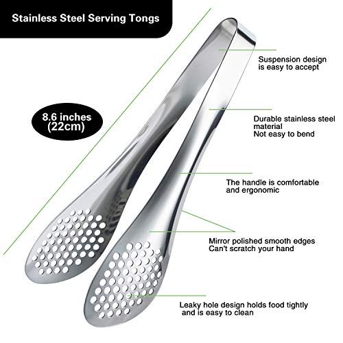 9 inch Buffet Tongs (silver - 9" Serving Tongs)