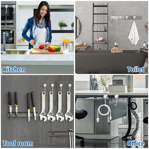 Swivel Swing Magnetic Hooks (12 Count)