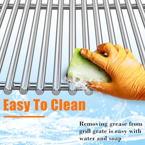 SUS304 Grill Grates for Weber Genesis 300 Series (19.5"x 12.9", For Genesis 300 Series)