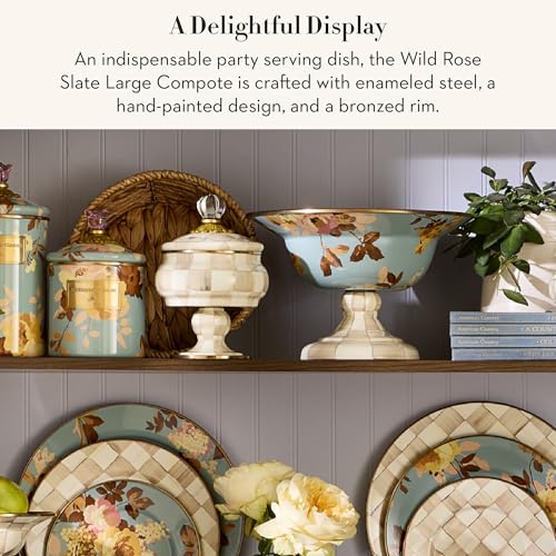 Enamel Compote (Large / Slate Wild Rose)