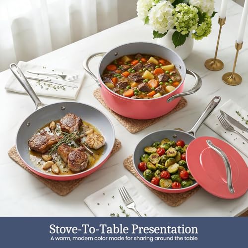 Premium G7 Ceramic Cookware Set (Fusion Red)