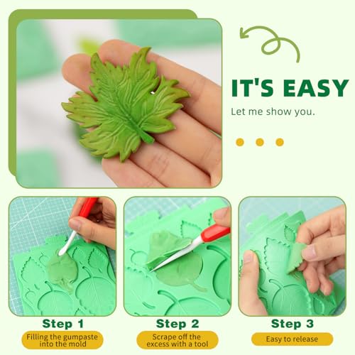 Leaf Molds Silicone (2 Pcs(maple))