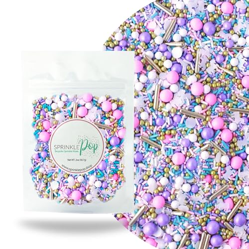 Unicorn Sprinkle Mix (Lavender, Light Blue, Light Pink, White, Gold)