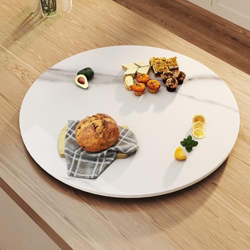 19.69" Lazy Susan for Table Top Sintered Stone Rotating Serving Tray for Dining Table