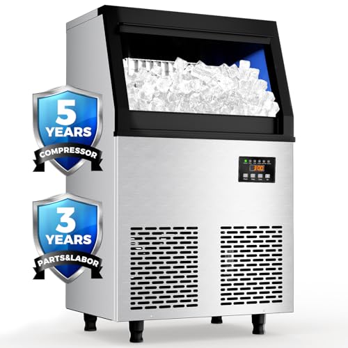 Commercial Ice Maker Machine (200lbs/24H / Commercial Ice Maker-Black)