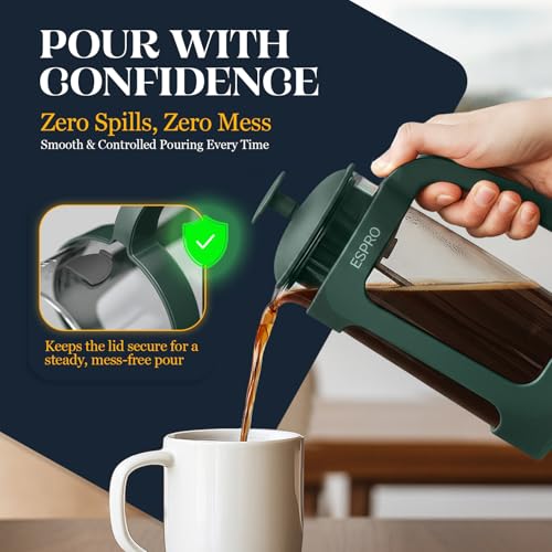 P3 French Press Coffee Maker (Green / 32 oz)