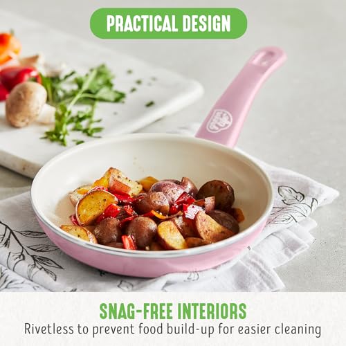 Non Stick Fry Pan Set (7" & 10" Frying Pan Skillet Set / Pink)