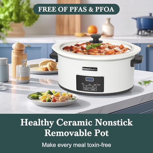 8 Quart Programmable Slow Cooker with Timer Keep Warm