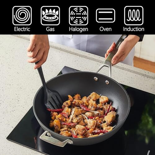 12.5 Inch Nonstick Frying pan with Lid (12.5 inch)