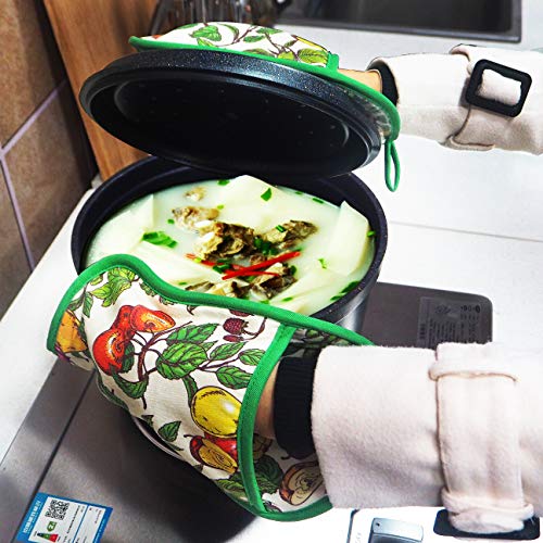 Pot Holders with Transparent Clear Silicone Shell and Nice Friut Flower (Potholders / Fruit Flower)