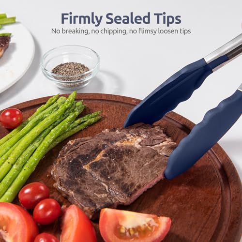 Kitchen Tongs for Cooking ((03) Midnight Blue)
