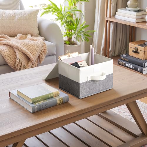 Memory Keepsake Storage Box (White/Gray / Small-2 Pack)