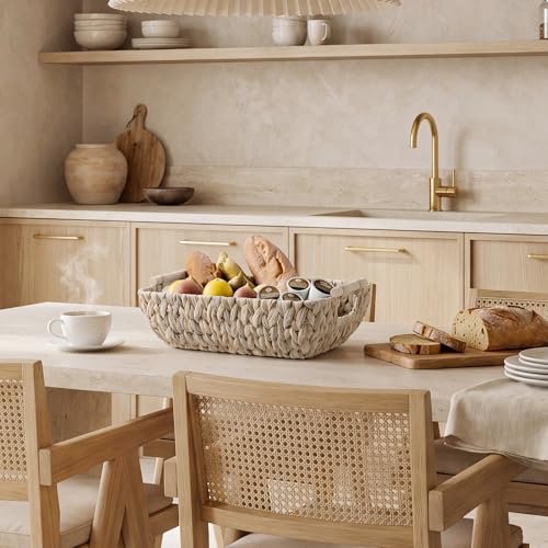 Wicker Baskets for Storage (White(Water Hyacinth) / Medium)