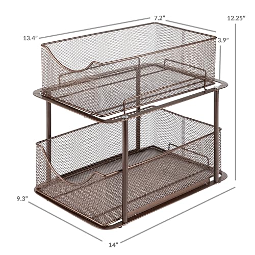 Pull Out Under Sink Organizer (1 Pack / Bronze)