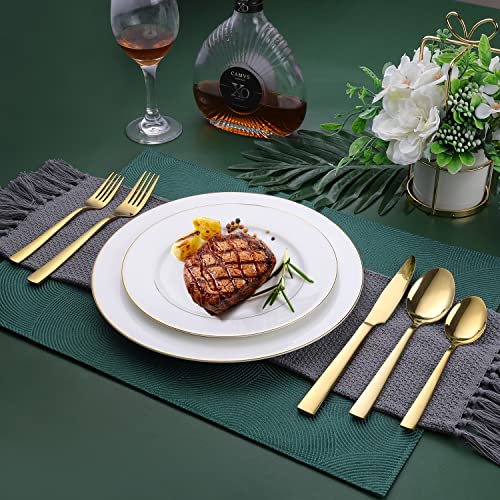 Gold Silverware Set (Gold | 30pcs-Square Handle)