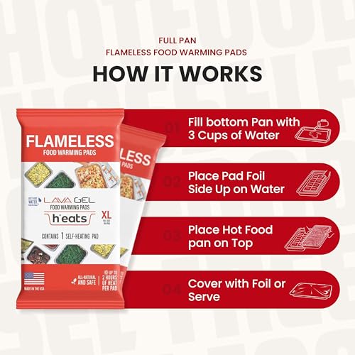 H°eats Flameless Food Warming Pads (Full Pan)